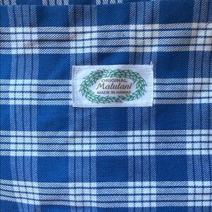 Original Malulani Blue Palaka reversible hobo bag NWT